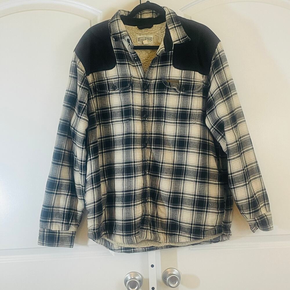 Field & Stream Fleece Lined Flannel Plaid Jacket - Men Size XL - Blokecore